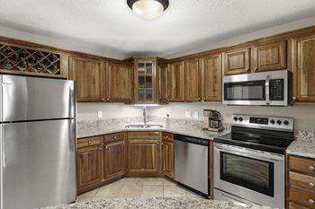 Efficient appliances in kitchen